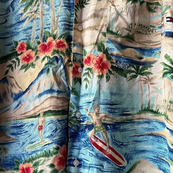 Tommy Hilfiger Vintage Beach Button Down Shirt - Picture 6 of 8